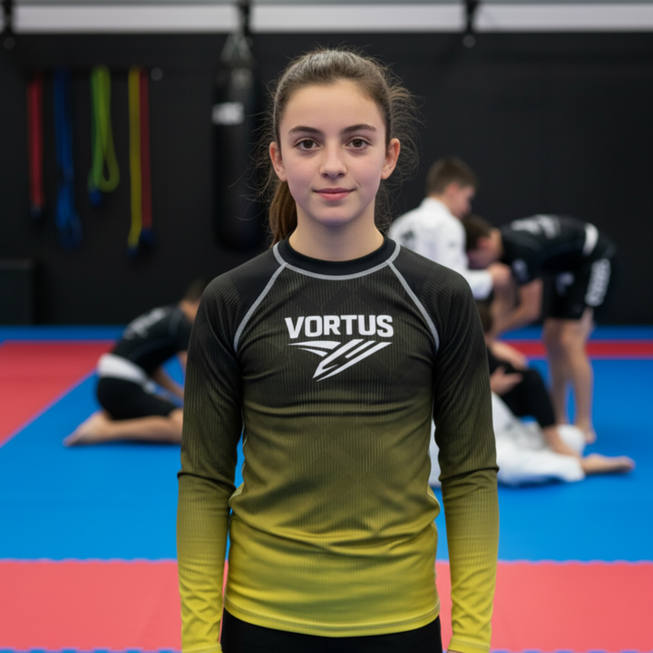 Youth Midnight Gold Rash Guard