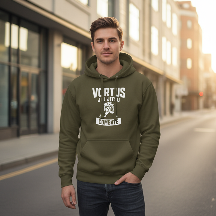 Brazilian Jiu-Jitsu Combate Hoodie - Downtown Different Caucasian Model