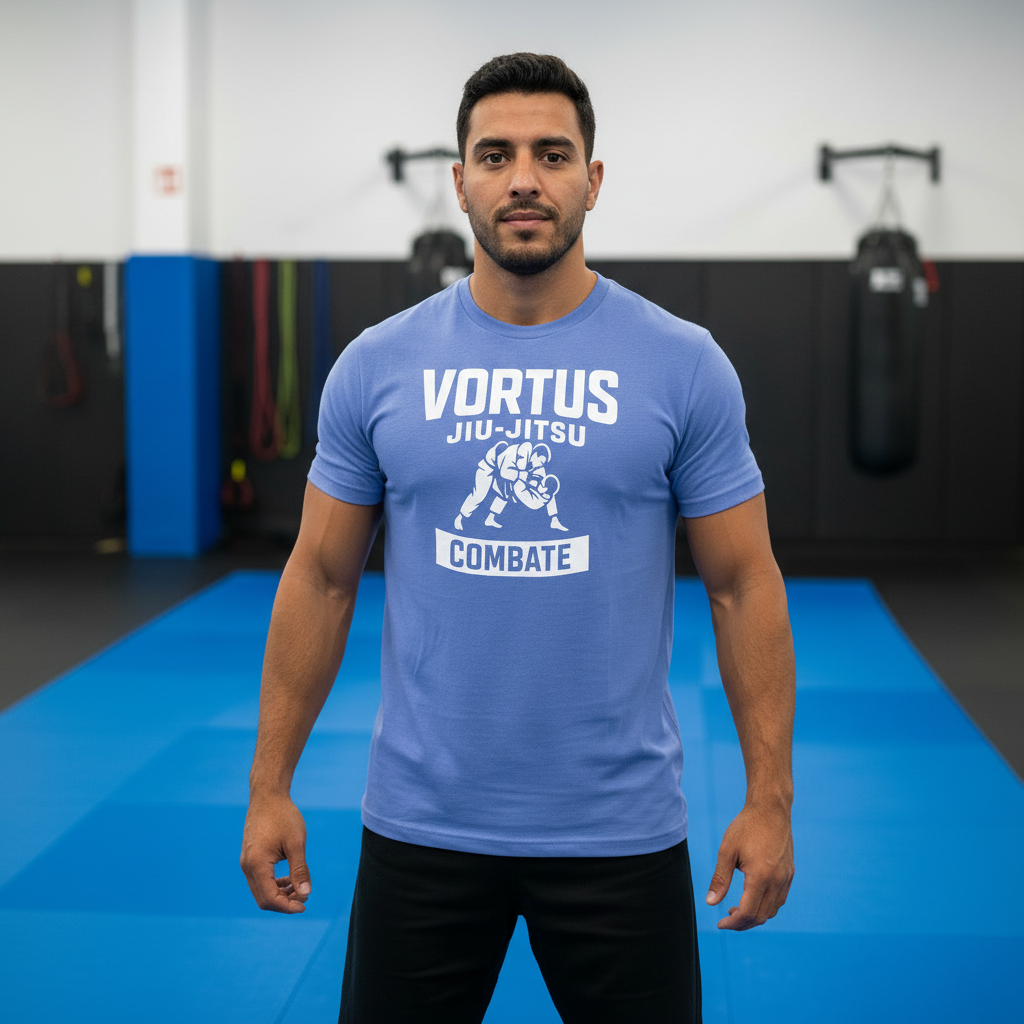 Heather blue Jiujitsu shirt  