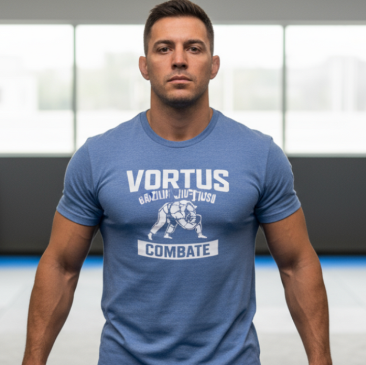 Vortus Brazilian Jiu-Jitsu Combate Shirt - Heather Columbia Blue