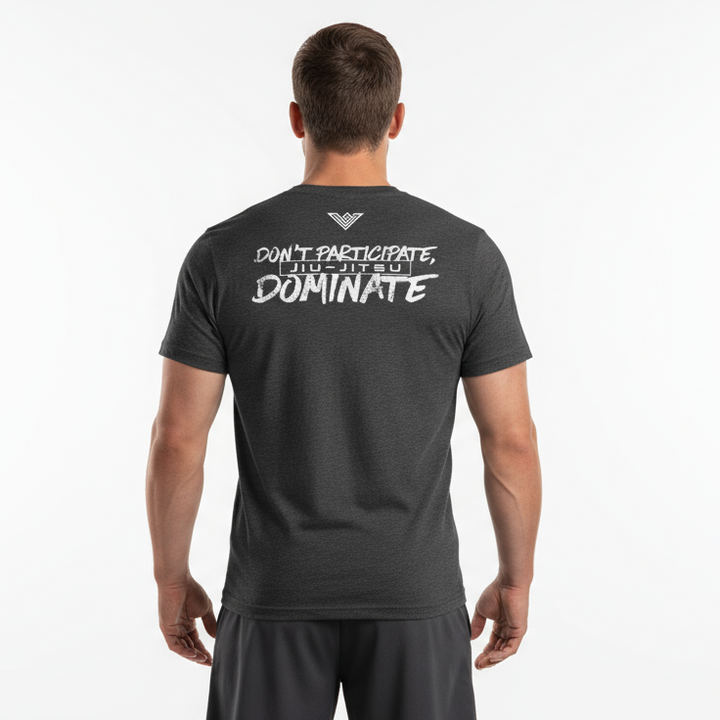 Vortus Don't Participate Dominate - Dark Heather Gray Back