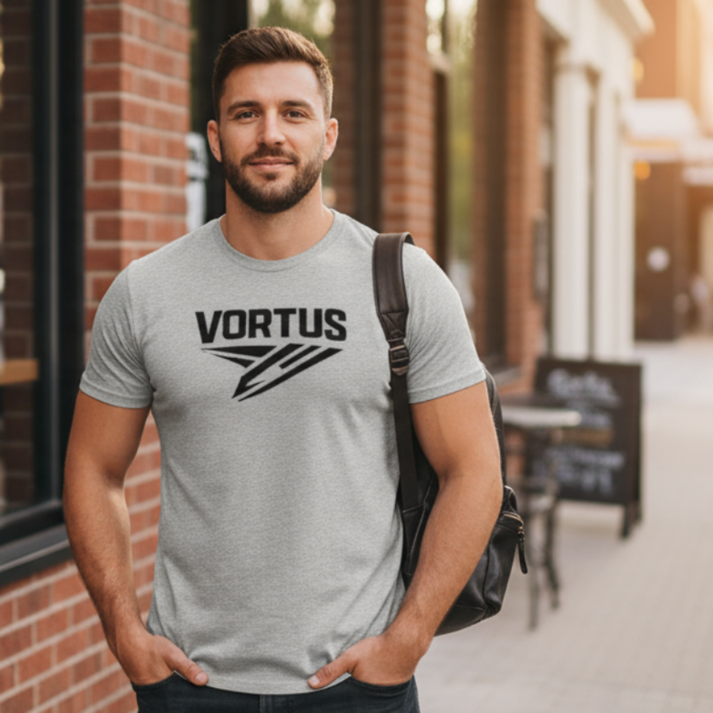 Vortus Men's Jiu-Jitsu Lifestyle Shirt - Athletic Heather Front