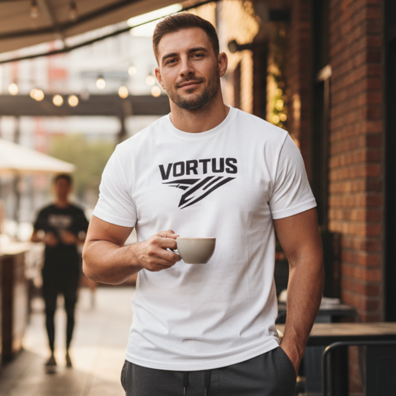 Vortus Men's Jiu-Jitsu Lifestyle Shirt - White Front