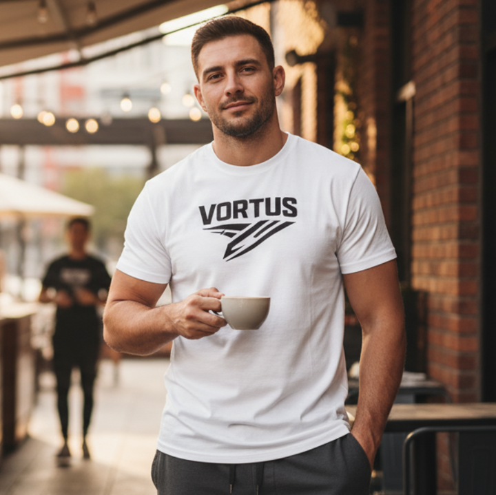 Vortus Men's Jiu-Jitsu Lifestyle Shirt - White Front