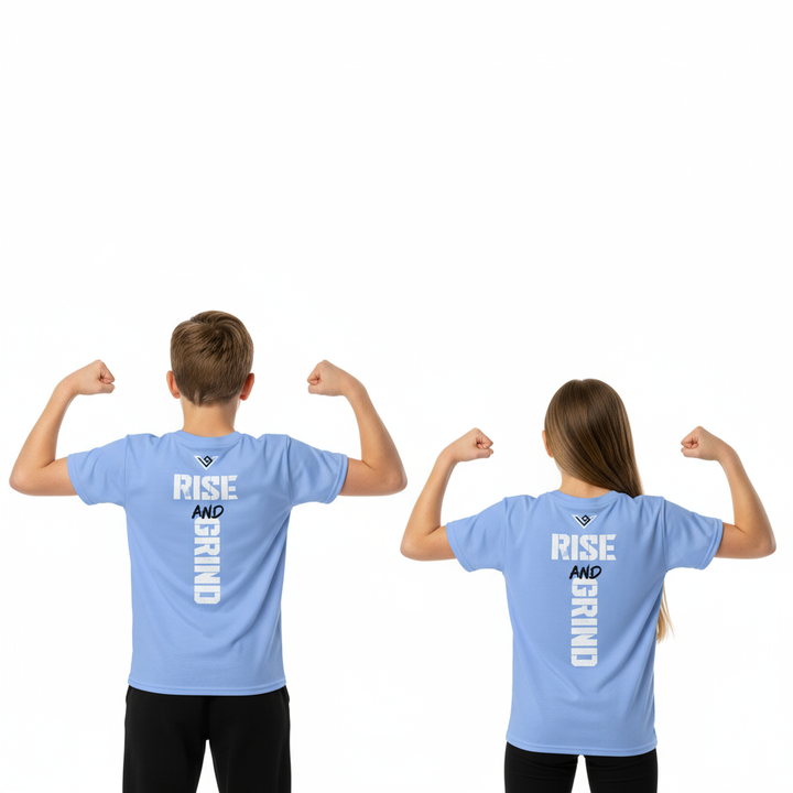 Vortus Rise And Grind - Carolina Blue Back Clean Sleeves