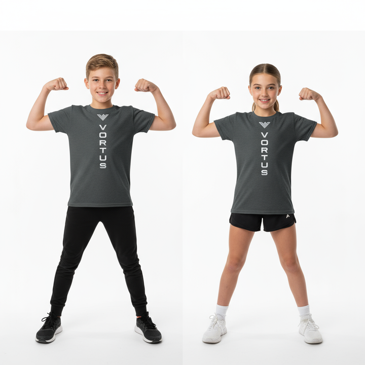 Vortus Rise And Grind - Dark Heather Front Caucasian