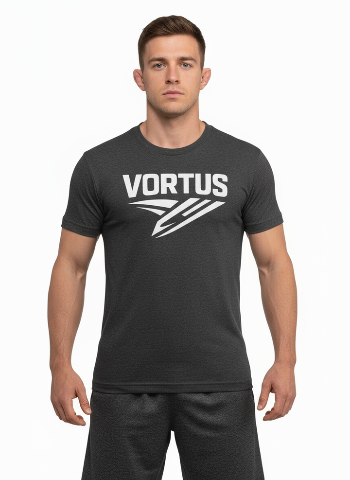 Vortus Shirt - Dark Heather Gray - White Background