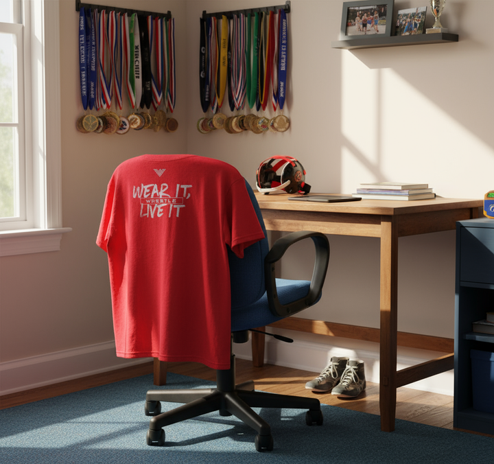Wear It Live It - Wrestler's Desk Scene
