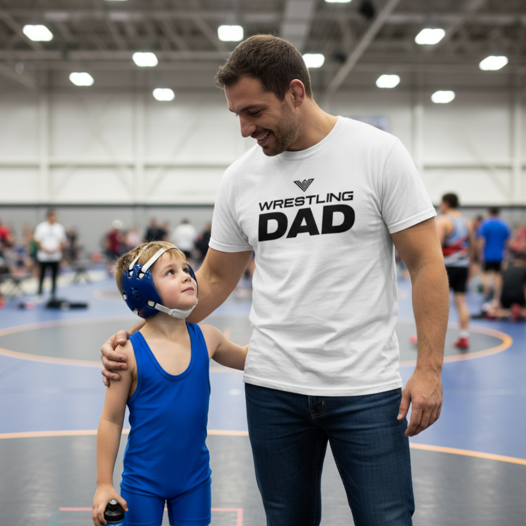 Wrestling Dad and Kid - No Logos