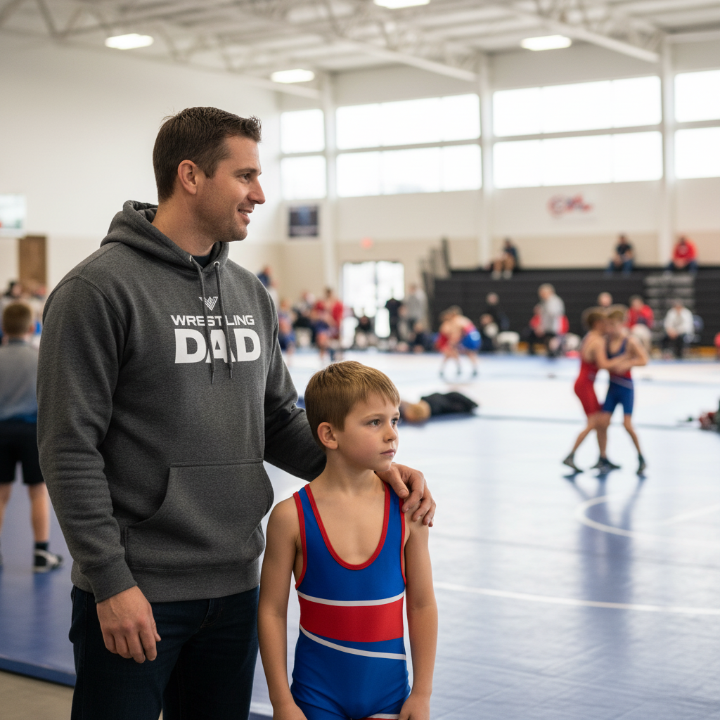 Wrestling Dad at Competition